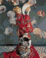 Zuty - Painting by Numbers - Mrs. Monet In Japanese Kimono (Claude Monet), 80X100 Cm, Canvas+Frame - Painting by Numbers