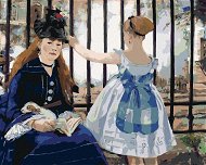 Zuty - Painting by Numbers - At the Railway (Édouard Manet), 80X100 Cm, Canvas+Frame - Painting by Numbers