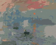 Zuty - Painting by Numbers - Impression, Sunrise (Claude Monet), 80X100 Cm, Canvas - Painting by Numbers