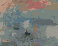Zuty - Painting by Numbers - Impression, Sunrise (Claude Monet), 40X50 Cm, Canvas+Frame - Painting by Numbers
