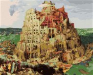 Zuty - Painting by Numbers - Building the Tower of Babel (Pieter Bruegel), 80X100 Cm, Canvas+Frame - Painting by Numbers