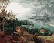 Zuty - Painting By Numbers - Landscape With Sower (Pieter Bruegel), 40X50 Cm, Canvas+Frame - Painting by Numbers