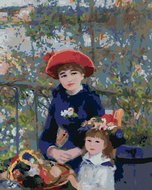 Zuty - Painting by Numbers - Two Sisters on the Terrace (Pierre-Auguste Renoir), 40X50 Cm, Canvas+Fr - Painting by Numbers