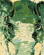 Zuty - Painting by Numbers - Painted Abstract Elephant, 80X100 Cm, Canvas+Frame - Painting by Numbers