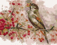 Zuty - Painting by Numbers - Bird And Cranberries, 80X100 Cm, Canvas - Painting by Numbers