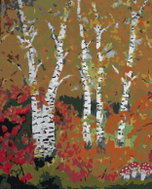 Zuty - Painting by Numbers - Birches for Autumn, 40X50 Cm, Canvas - Painting by Numbers