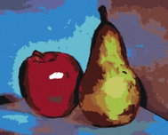 Zuty - Painting by Numbers - Apple and Pear, 80X100 Cm, Canvas - Painting by Numbers
