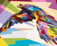 Zuty - Painting by Numbers - Colorful Eagle in Flight, 80X100 Cm, Canvas - Painting by Numbers