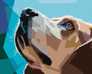 Zuty - Painting by Numbers - Beagle Dog, 80X100 Cm, Canvas+Frame - Painting by Numbers