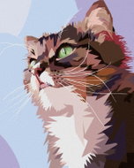 Zuty - Painting by Numbers - Curious Cat Portrait, 40X50 Cm, Canvas+Frame - Painting by Numbers