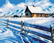 Zuty - Painting by Numbers - Farm On Mountains, 80X100 Cm, Canvas - Painting by Numbers