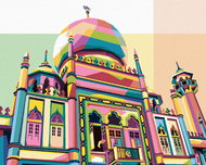 Zuty - Painting by Numbers - Colorful Temple, 40X50 Cm, Canvas+Frame - Painting by Numbers