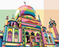 Zuty - Painting by Numbers - Colorful Temple, 40X50 Cm, Canvas - Painting by Numbers