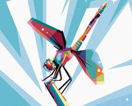 Zuty - Painting by Numbers - Colourful Dragonfly, 80X100 Cm, Canvas+Frame - Painting by Numbers