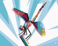 Zuty - Painting by Numbers - Colorful Dragonfly, 40X50 Cm, Canvas+Frame - Painting by Numbers
