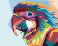Zuty - Painting by Numbers - Portrait of a Colored Parrot, 40X50 Cm, Canvas+Frame - Painting by Numbers