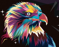 Zuty - Painting by Numbers - Colorful Eagle, 80X100 Cm, Canvas+Frame - Painting by Numbers