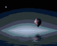Zuty - Painting by Numbers - Hot Air Balloon Over the Ocean, 80X100 Cm, Canvas - Painting by Numbers