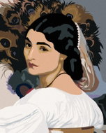 Zuty - Painting by Numbers - Black Haired Woman, 40X50 Cm, Canvas+Frame - Painting by Numbers