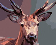 Zuty - Painting by Numbers - Deer Mosaic, 80X100 Cm, Canvas - Painting by Numbers