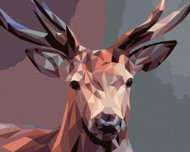 Zuty - Painting by Numbers - Deer Mosaic, 40X50 Cm, Canvas - Painting by Numbers