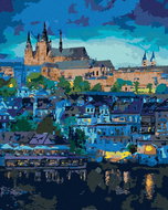 Zuty - Painting by Numbers - Dark Prague, 40X50 Cm, Canvas+Frame - Painting by Numbers