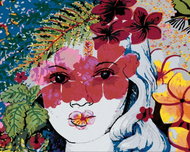 Zuty - Painting by Numbers - Woman and Flower Eyes, 40X50 Cm, Canvas+Frame - Painting by Numbers