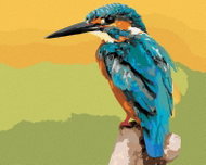 Zuty - Painting by Numbers - Little Kingfisher Bird, 40X50 Cm, Canvas - Painting by Numbers