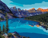 Zuty - Painting by Numbers - Moreno Lake in Banff National Park, 40X50 Cm, Canvas - Painting by Numbers