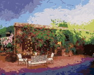 Zuty - Painting by Numbers - Garden in Tuscany, 40X50 Cm, Canvas+Frame - Painting by Numbers
