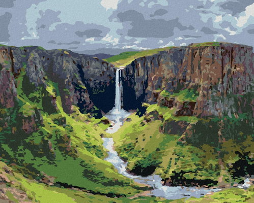 Zuty - Painting by Numbers - Metsunyane Waterfalls, 80X100 Cm, Canvas - Painting by Numbers - Main image