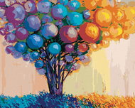 Zuty - Painting by Numbers - Tree Decorated with Balls, 40X50 Cm, Canvas+Frame - Painting by Numbers