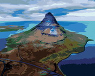 Zuty - Painting by Numbers - Mount Kirkjufell, 40X50 Cm, Canvas+Frame - Painting by Numbers