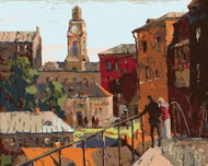 Zuty - Painting by Numbers - Cityscape in Vitebsk, 80X100 Cm, Canvas+Frame - Painting by Numbers