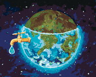Zuty - Painting by Numbers - Saving Water on Earth, 80X100 Cm, Canvas - Painting by Numbers