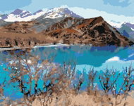 Zuty - Painting by Numbers - Lake Iskanderkul, 80X100 Cm, Canvas - Painting by Numbers