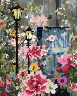 Zuty - Painting by Numbers - Spring Flowers on the Street, 40X50 Cm, Canvas+Frame - Painting by Numbers