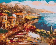 Zuty - Painting by Numbers - View from the Greek Harbour, 80X100 Cm, Canvas+Frame - Painting by Numbers