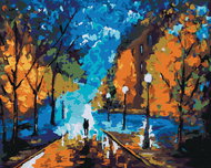 Zuty - Painting by Numbers - Late Night Walk, 40X50 Cm, Canvas+Frame - Painting by Numbers