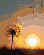 Zuty - Painting by Numbers - Dandelion and Setting Sun, 40X50 Cm, Canvas - Painting by Numbers