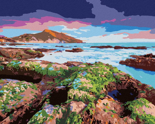 Zuty - Painting by Numbers - Giallonardo Beach, 40X50 Cm, Canvas+Frame - Painting by Numbers - Main image