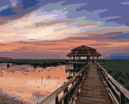 Zuty - Painting by Numbers - Thai Landscape, 80X100 Cm, Canvas+Frame - Painting by Numbers