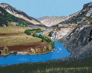 Zuty - Painting by Numbers - Katuň River, 80X100 Cm, Canvas - Painting by Numbers