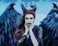 Zuty - Painting by Numbers - Woman Angel Demon, 40X50 Cm, Canvas+Frame - Painting by Numbers