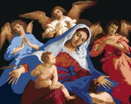 Zuty - Painting by Numbers - Mary And Jesus And Angels, 40X50 Cm, Canvas+Frame - Painting by Numbers