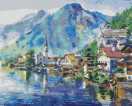 Zuty - Painting by Numbers - Landscape of an Austrian Village, 80X100 Cm, Canvas - Painting by Numbers