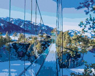 Zuty - Painting by Numbers - Bridge to Patmos Island, 80X100 Cm, Canvas+Frame - Painting by Numbers