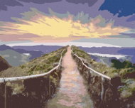 Zuty - Painting by Numbers - Path to the Lookout, 40X50 Cm, Canvas+Frame - Painting by Numbers
