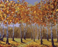 Zuty - Painting by Numbers - Autumn Birches, 40X50 Cm, Canvas - Painting by Numbers