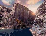 Zuty - Painting by Numbers - Amazing Landscape in Iceland, 40X50 Cm, Canvas+Frame - Painting by Numbers